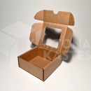 12 x 12 x 5 cm - kartona kastes ar logu