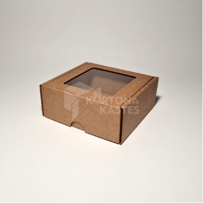 12 x 12 x 5 cm - kartona kastes ar logu