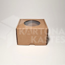 12 x 12 x 8 cm - kartona kastes ar logu