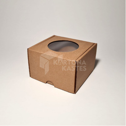 12 x 12 x 8 cm - kartona kastes ar logu