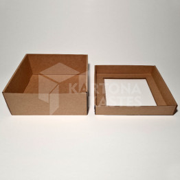 19 x 19 x 8 cm - kartona kastes ar vāku