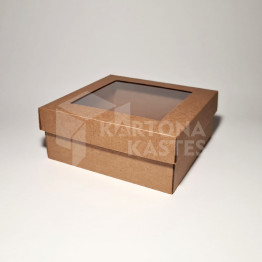 19 x 19 x 8 cm - kartona kastes ar vāku
