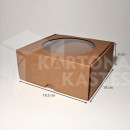 18.5 x 18 x 8 cm - kartona kastes ar logu