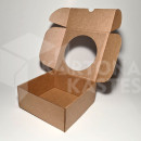 18.5 x 18 x 8 cm - kartona kastes ar logu