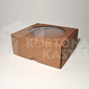 18.5 x 18 x 8 cm - kartona kastes ar logu