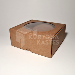 18.5 x 18 x 8 cm - kartona kastes ar logu